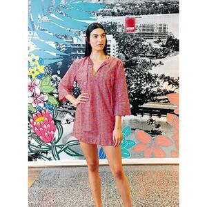 Reyn Spooner Red and Blue Mini Dress